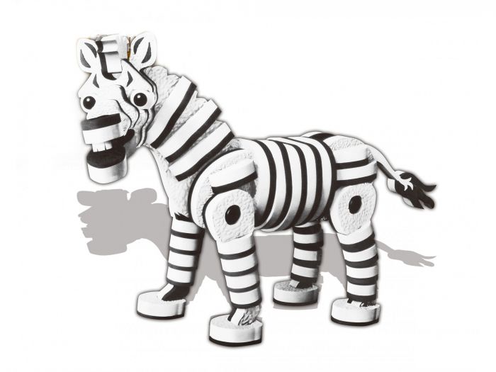 Дитяча іграшка об'ємний м'який 3d конструктор зебра 81 дет. SEN YAN TOYS™ SY1006