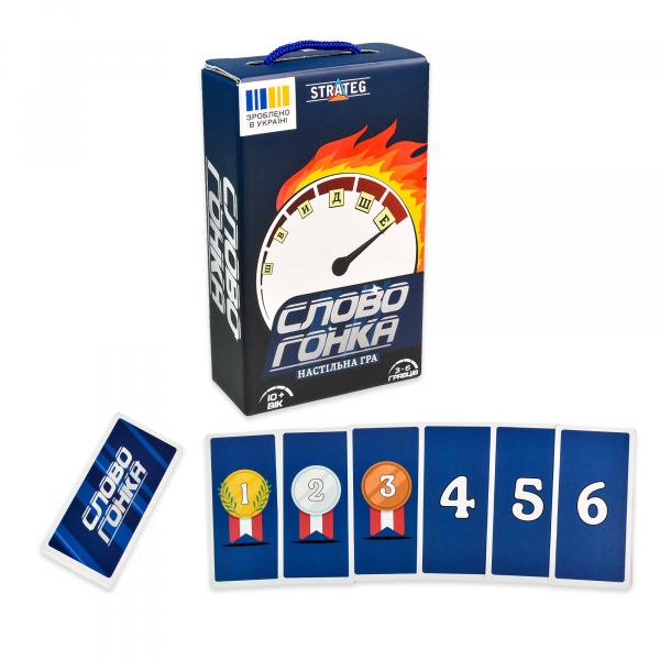 Настільна гра Strateg Словогонка ( Вік 10+)  українською мовою (30824)
