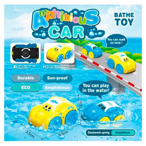 Дитяча іграшка для купання машина HT-018 їздить по воді, 2 види, кул., 10-11,5 см.