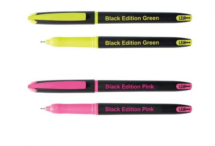 Ручка кулькова гелева серія Black Edition 0,5мм, синя , 411130