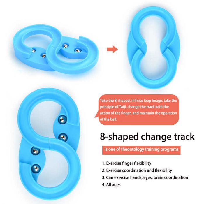 Головоломка антистрес нескінчена вісімка INFINITY LOOP FIDGET 88 TRACK (IgroSklad)