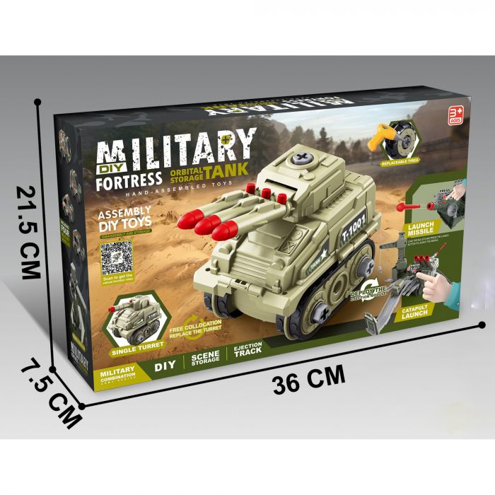 Дитяча іграшка автопакінг конструктор 269-69 ASSEMBLY DIY TOYS 31 деталь набір гірка танк з машинками
