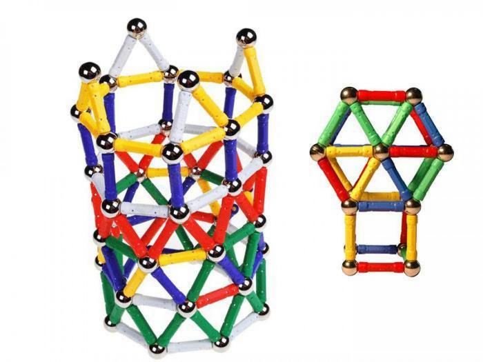 Дитяча іграшка магнітний конструктор Magnastix 60 деталей МТ01301 ,  в кор.26.0x17.5x5.0см