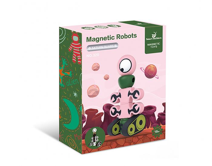 Дитяча іграшка розвиваюча конструктор магнітний робот, 7 деталей MAGNETIC TOYS®, арт.320
