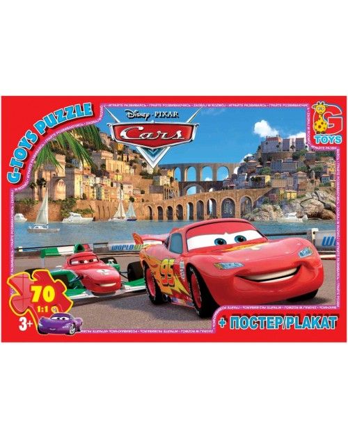 Пазли для дітей ТМ G-Toys із серії Тачки 70 елементів Z10209