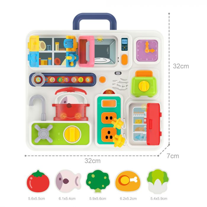 Дитяча іграшка бізіборд зі світлом та музикою розвиваюча HE0510 HUANGER®