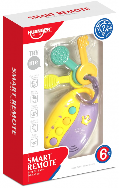 Дитяча іграшка для малюка ключі автомобільні зі світлом і звуком HE8026 HUANGER, відео в описі 