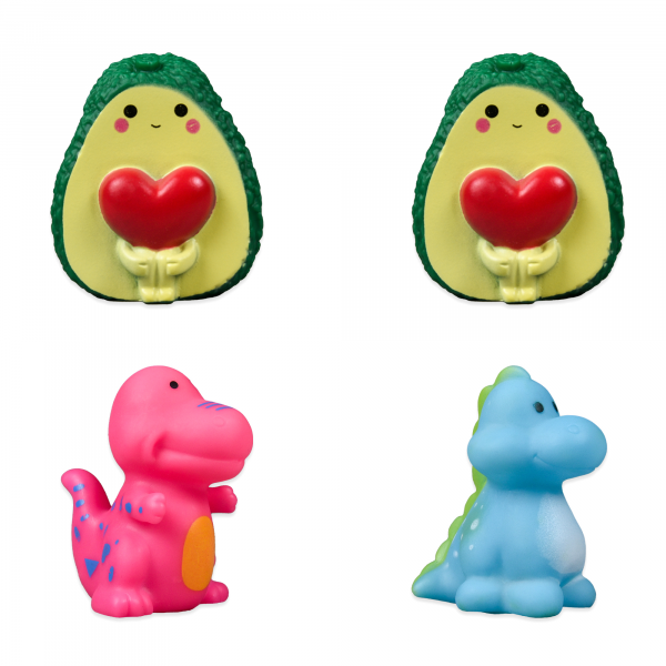 Дитяча іграшка пищалка, набір 4 шт маленькі друзі (30978 Strateg), ціна за набір