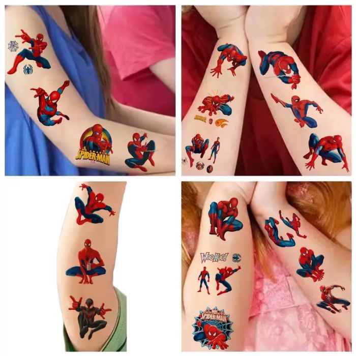 Наліпка тимчасове татуювання людина павук (спайдермен, Spider-Man), водонепроникна та довготривала) 1-SM кольорова