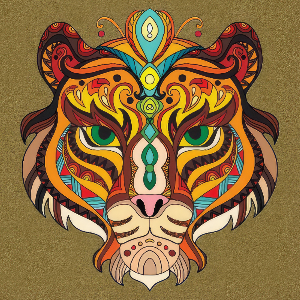 Живопис розпис картина за номерами-антистрес Strateg Тигр  розміром 30х30 см  (JCEE36799)