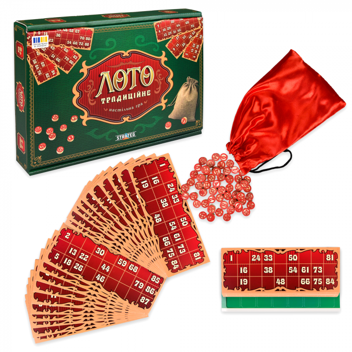 Настільна гра ( вік 6+) Лото традиційне (30488 Strateg ) ( відео в описі)