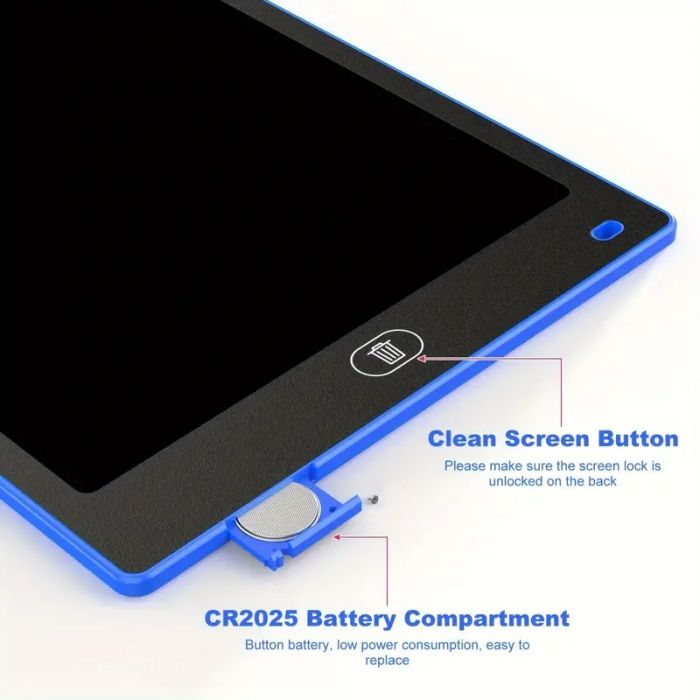Дошка планшет для писання LCD Writing Tablet кольоровий екран, діагональ 210 мм GY-WT-8509 колір корпуса синій