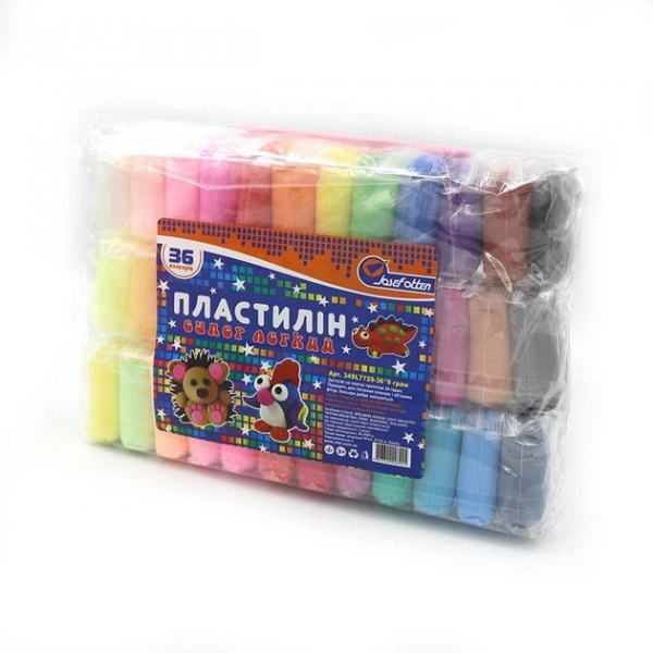 34SL7717-36 Пластилін супер легкий Josef Otten, 36кол. * 12грам , OPP