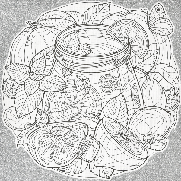 Живопис розпис картина за номерами-антистрес Strateg Фруктовий дарунок розміром 30х30 см  (JCEE37122)