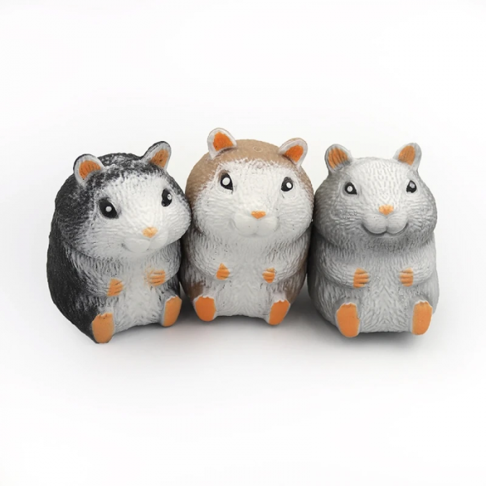 Дитяча іграшка антистрес м'якалка хом'як 8см, 9518