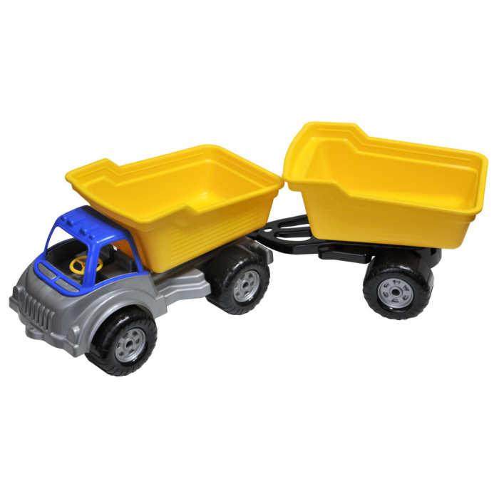 Дитяча іграшка машинка самоскид 32 см з причіпом, 40112 Тигрес