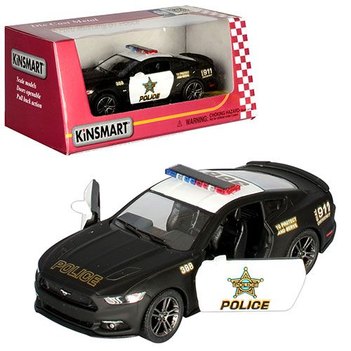 Дитяча іграшка поліцейський автомобіль Ford Mustang GT (Police) KT 5386 WP метало - пластиковий корпус, відчиняються двері
