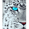 Живопис розпис картина за номерами Гепард з голубими очима Strateg розміром 40х50 см (HH018)