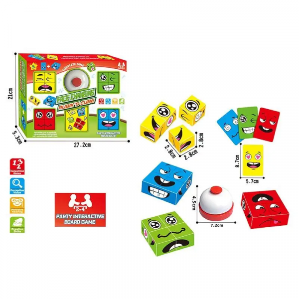 Настільна гра ( вік 3+) Смайлики ( HT-573 FACE CHANGING FUN CUBE )