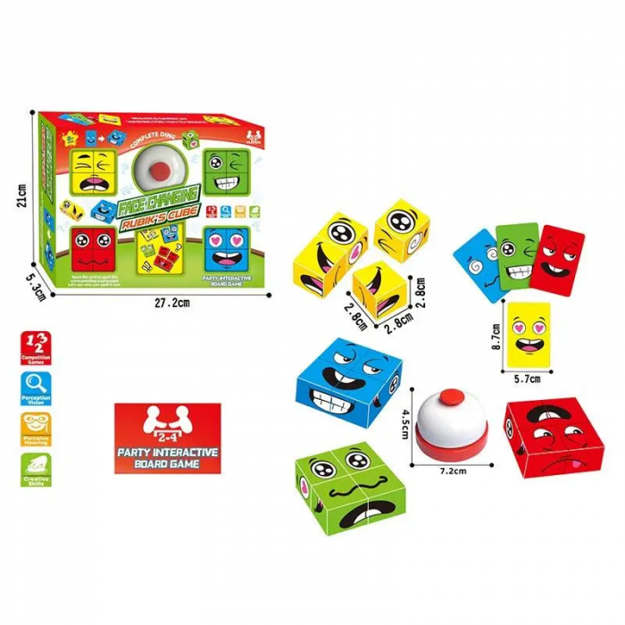 Настільна гра смайлики HT-573 FACE CHANGING FUN CUBE ( Вік 3+)
