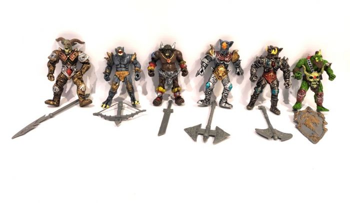Дитяча іграшка пластикова колекційна фігурка орк Orcs Gladiator 10см , набір 2 шт/уп, mix 3 варіанта (SDC11151) 8910-46