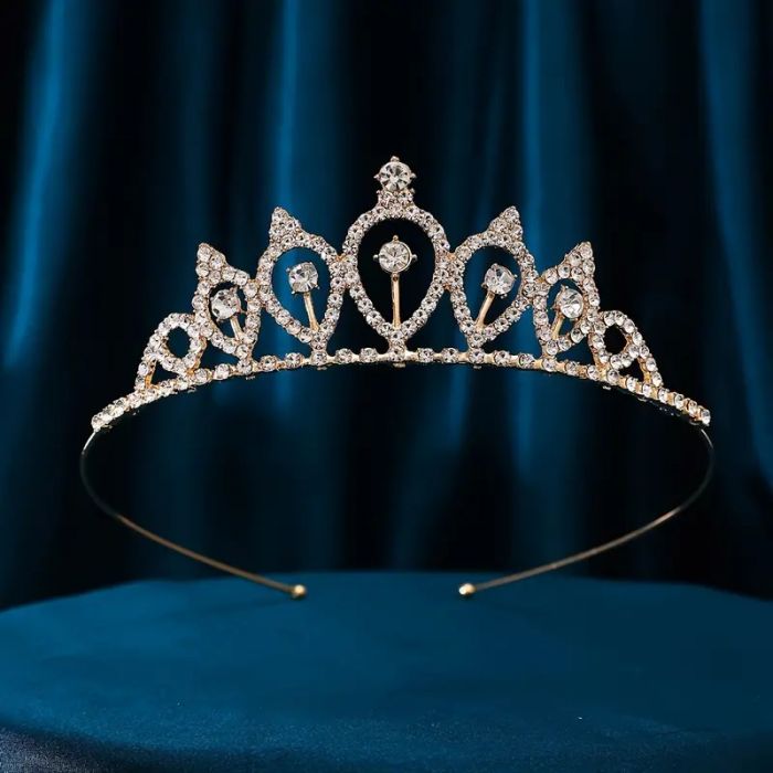 Діадема (тіара) корона колір золото (gold), матеріал корпусу метал (tiara) HG-111-J