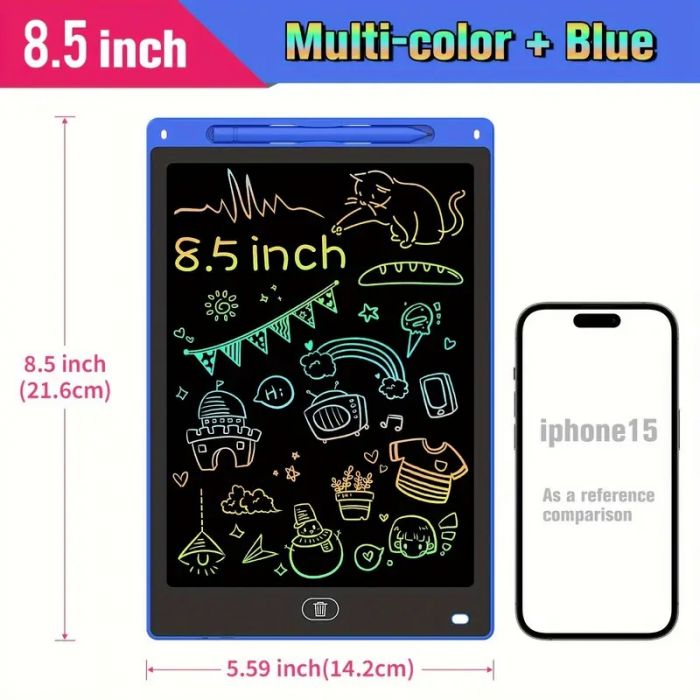 Дошка планшет для писання LCD Writing Tablet кольоровий екран, діагональ 210 мм GY-WT-8509 колір корпуса синій