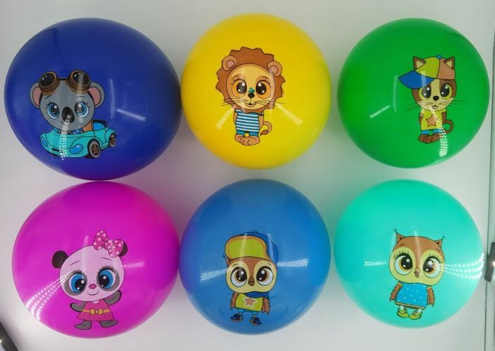 Дитяча іграшка м'яч 17 см гумовий арт. RB2111 6" 45 грам, 6 кольорів