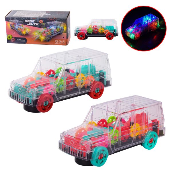 Дитяча іграшка машинка музична з прозорим корпусом 035-A23 світло, звук, рух