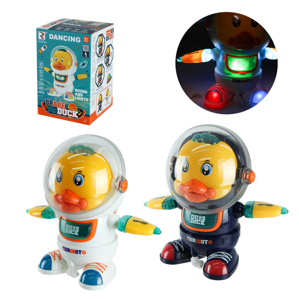 Дитяча іграшка весела танцююча качка (4148, ZR156-4) світлові та звукові ефекти, рух, відео в описі 