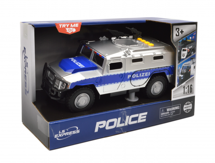 Дитяча іграшка машинка фрикційний поліцейський джип WY860B WENYI