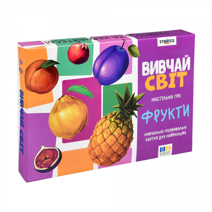 Настільна гра "Вивчай світ. Фрукти" ( Вік 3+)  українською мовою (30805)