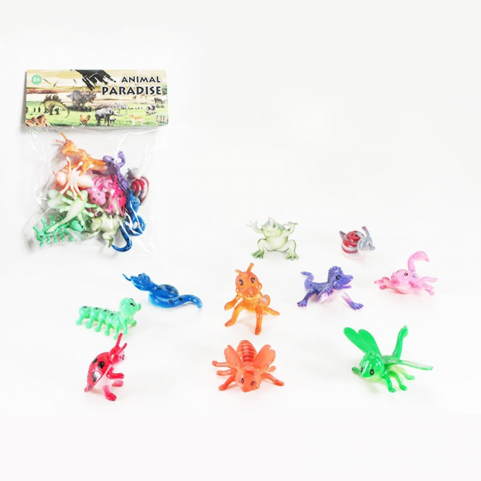 Дитяча іграшка фігурка тварина, набір 10 шт мультяшні комахи (303-62) пакет 14*3*16см