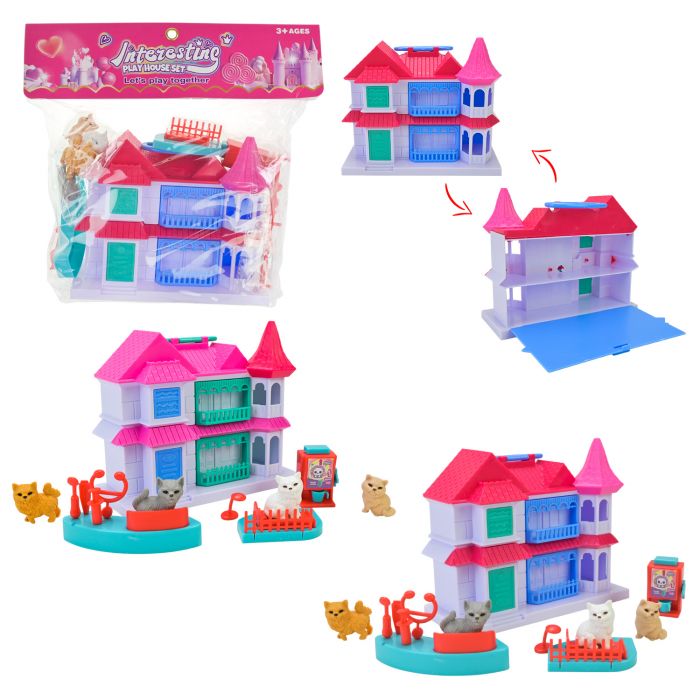Дитяча іграшка будинок для тварин HY8788-10, аксесуари, в пакеті 29*8*33 см