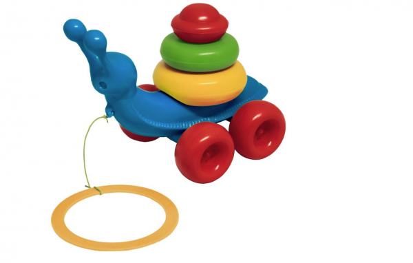 Дитяча іграшка розвиваюча равлик каталка конструктор, 8 елементів (39970) Тигрес