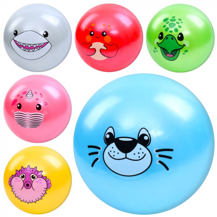 Дитяча іграшка м'яч дитячий MS 3735 9 дюймів малюнок тварина 60г 6 видів
