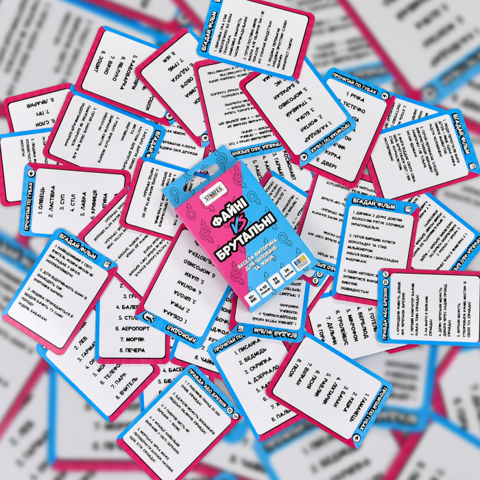 Настільна гра Strateg ФАЙНІ VS БРУТАЛЬНІ ( Вік 10+) (30953)