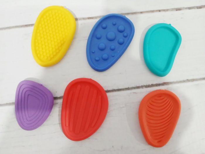 Сенсорні антистрес камінці 6 шт для нейророзвитку, зняття стресу та тривожності, дрібна моторика, 5,5-4,5 см (3952) відно в описі