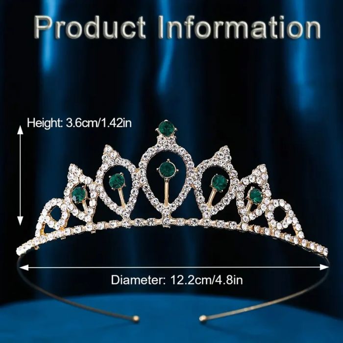 Діадема (тіара) корона колір срібло (silver), матеріал метал tiara 3984