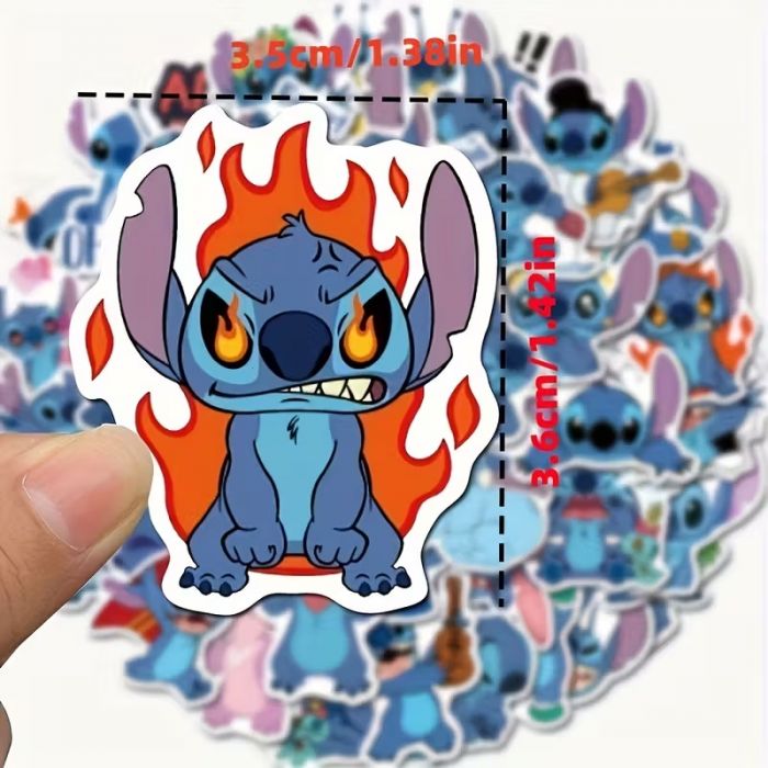 Наліпка Стіч (Stitch) набір 100 шт, ціна за набір (3772)