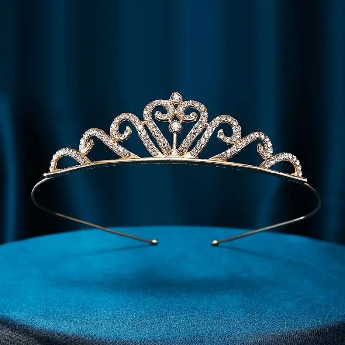 Діадема (тіара) корона колір золото (gold), матеріал корпусу метал (tiara) HG-112-J