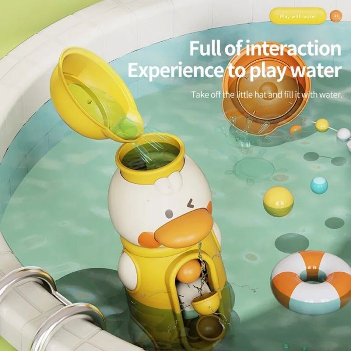 Дитяча іграшка для купання качка водоспад на присосках 53242