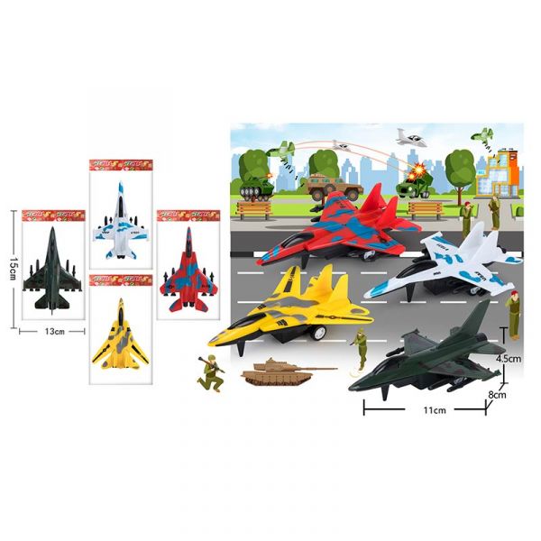 Дитяча іграшка літак винищувач 4 види 399-563