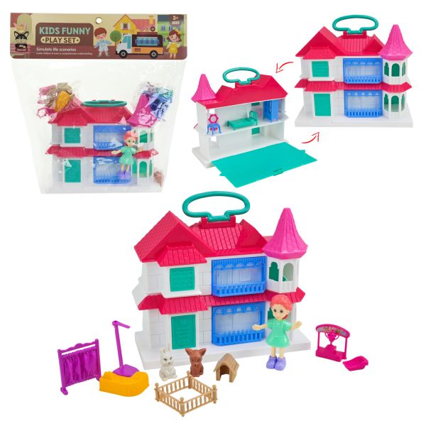 Дитяча іграшка будинок для тварин HY8988-A3, аксесуари, в пакеті 29*8*28 см