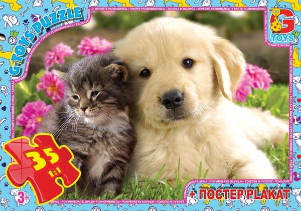 Пазли для дітей ТМ G-Toys із серії Домашні улюбленці 35 елементів AN122