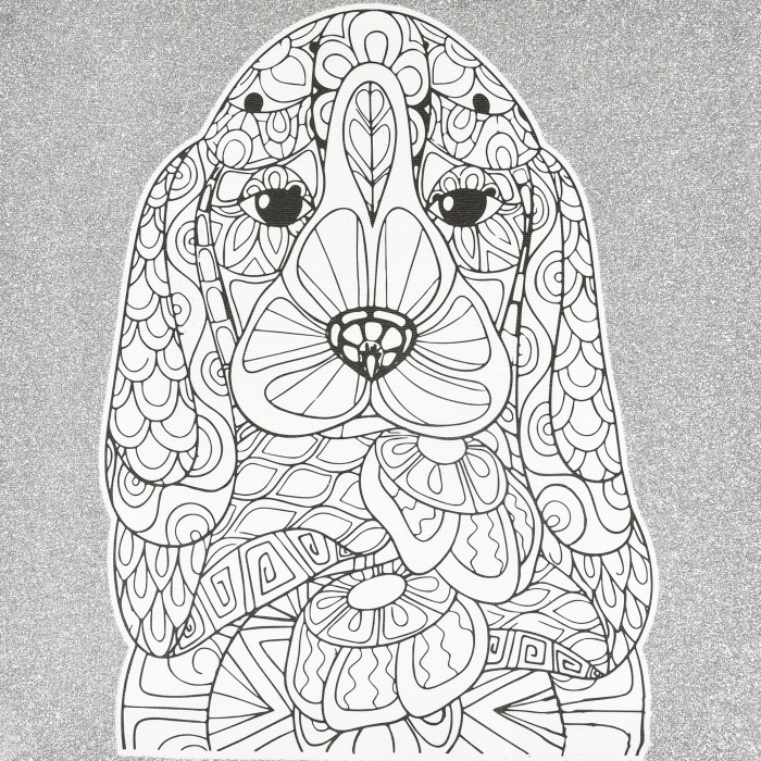 Живопис розпис картина-антистрес Strateg Собачий погляд розміром 30х30 см  (JCEE37103)