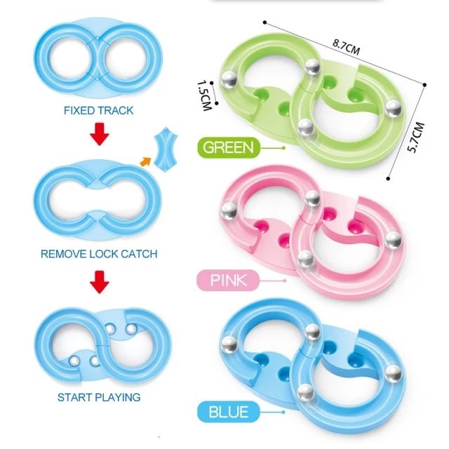 Головоломка антистрес нескінчена вісімка INFINITY LOOP FIDGET 88 TRACK (IgroSklad)