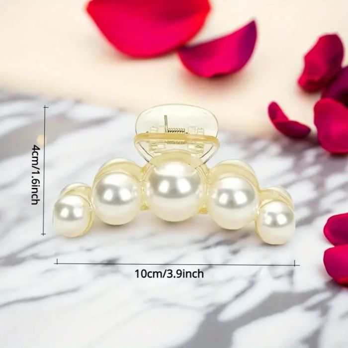 Елегантна заколка для волосся (штучні перли, матеріал пластмас) 1791528840