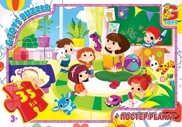 Дитяча гра пазли із серії Вчимося з задоволенням: дитячий садок 35 елементів GF09 ТМ G-Toys