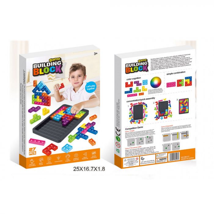 Дитяча іграшка головоломка антистрес настільна гра тетріс BB-01 BUILDING BLOCK GAME
